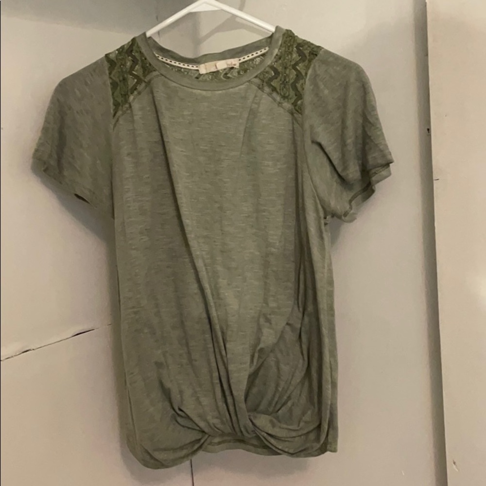 Light green shirt with lace